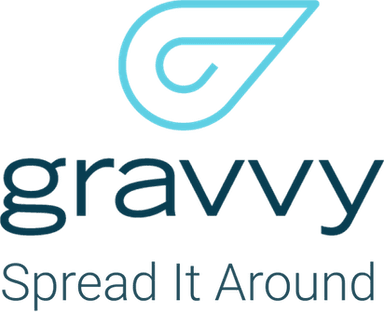 Gravvy logo with slogan